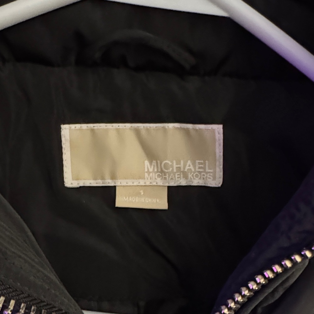 MICHAEL Michael Kors Black Coat with Beige Label